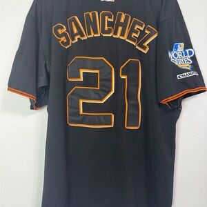 RARE Majestic San Francisco GIANTS 2010 World Series  52 Jersey Freddy Sanchez
